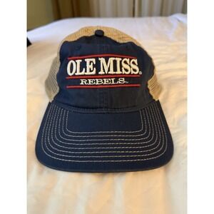Ole‎ Miss Rebels ~ The Game Split Bar Snapback Cap Hat Adjustable Trucker Mesh